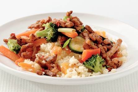 Couscous met gyros en abrikozen