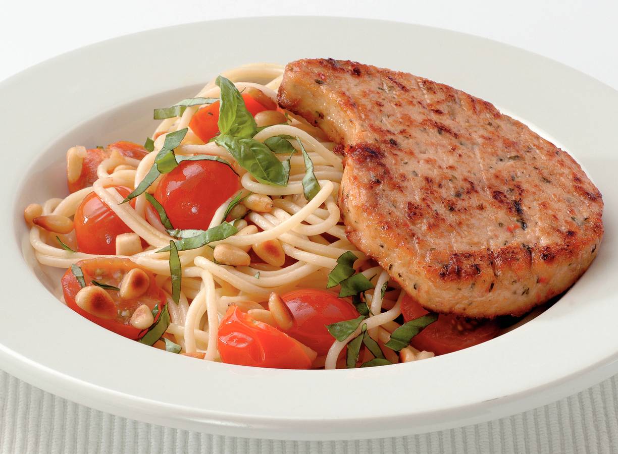 Spaghetti met Valess en pijnboompitten