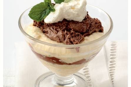 Romige mango-chocolademousse