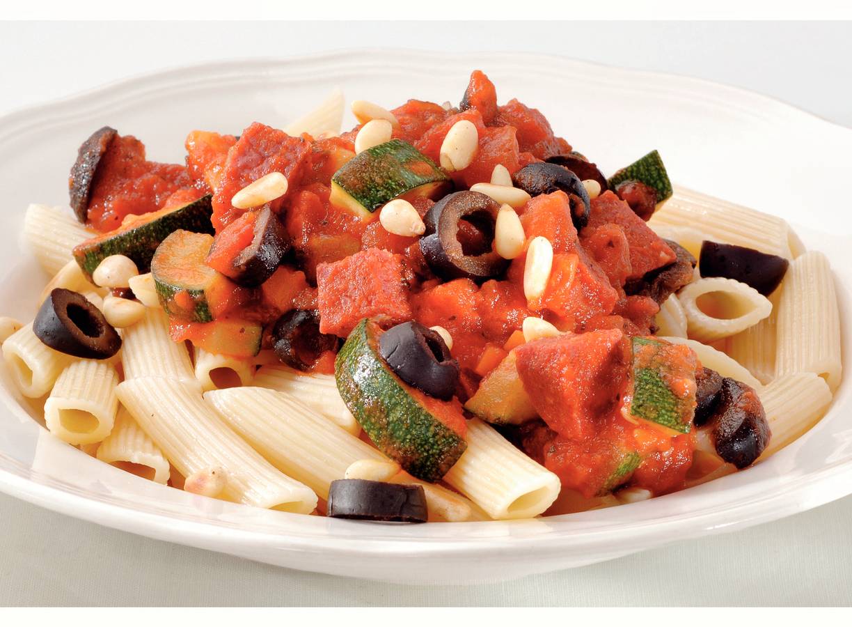 Pittige pasta met salami
