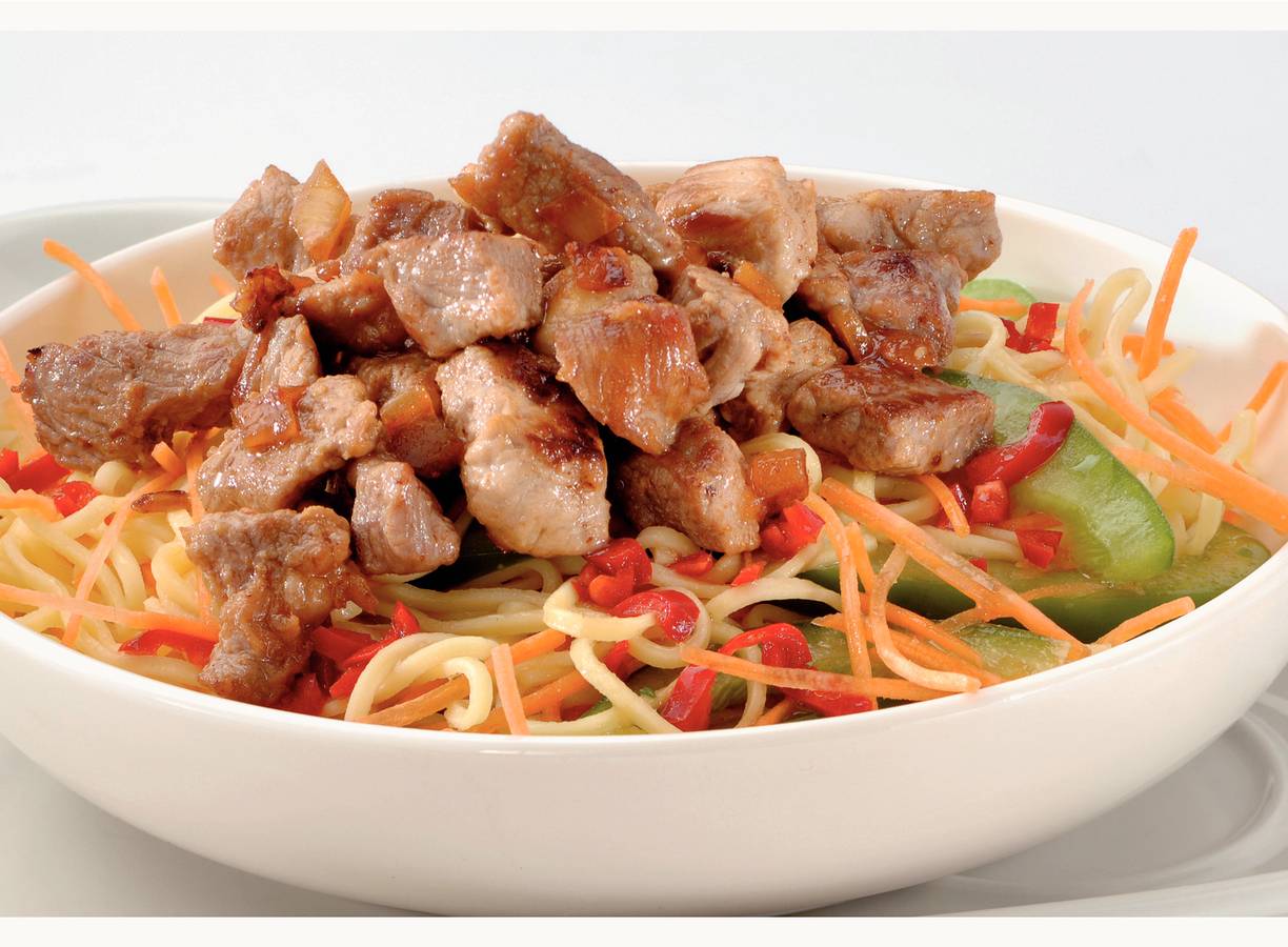 Lauwwarme miesalade met pittige dressing