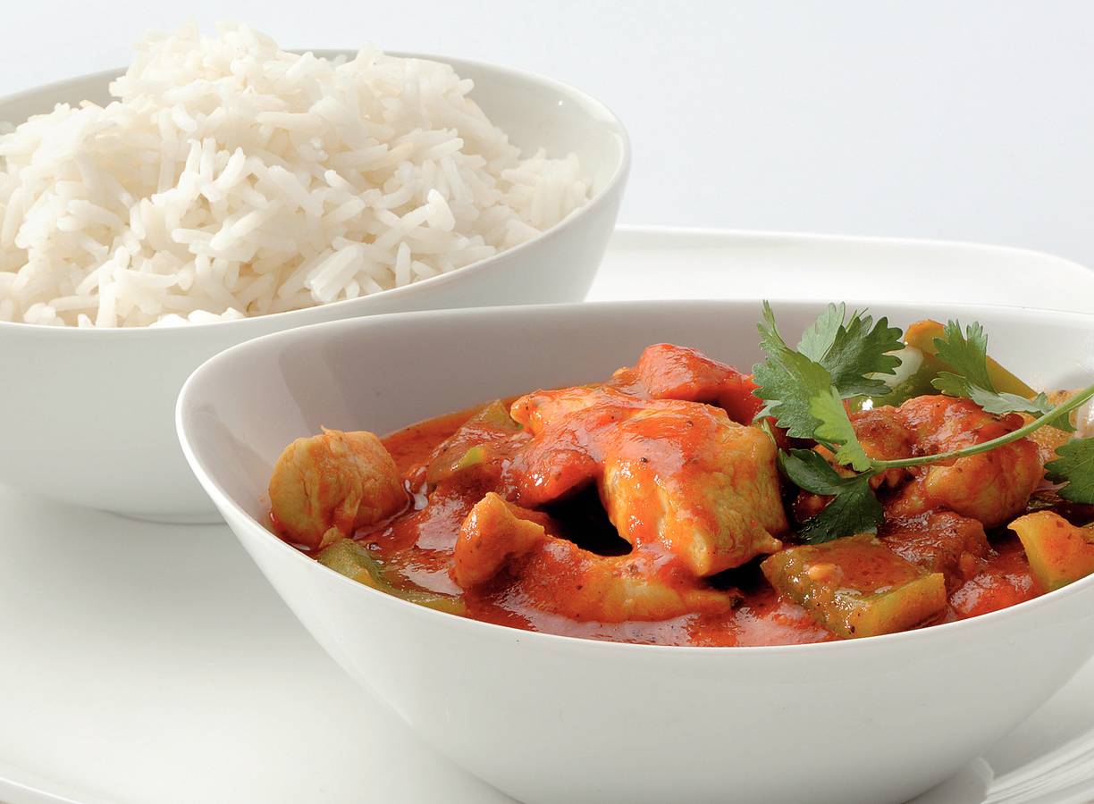 Indiase curry met kip en basmatirijst