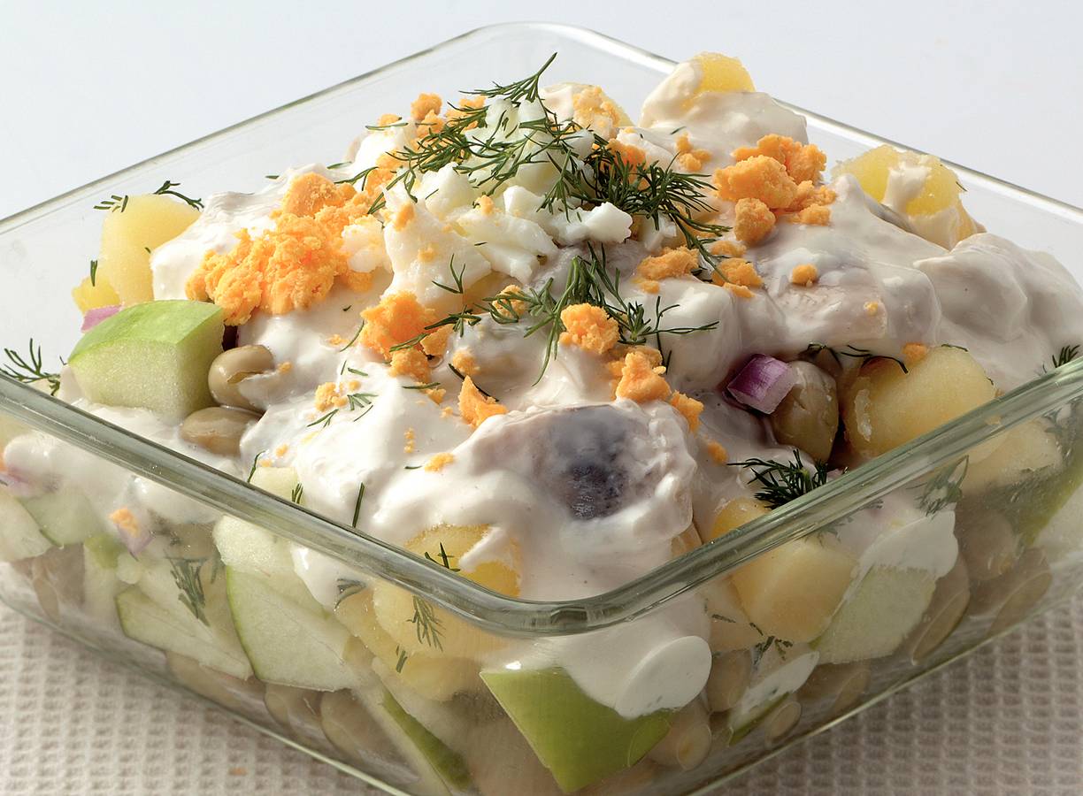 Haringsalade met appel en krieltjes