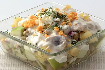 Haringsalade met appel en krieltjes