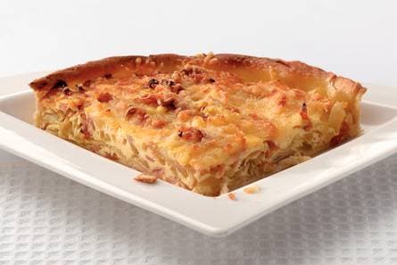 Zoete uientaart met ham