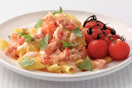 Lintpasta met romige rivierkreeftjes
