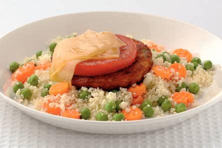 Groen­te­bur­ger met cous­cous