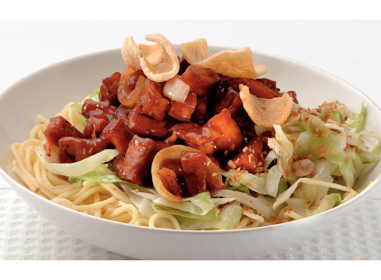Mie met zoetzure tofu
