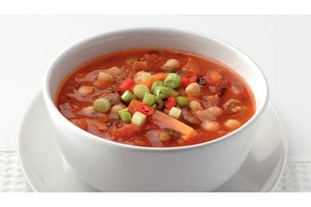 Tomaten-kikkererwtensoep met balletjes