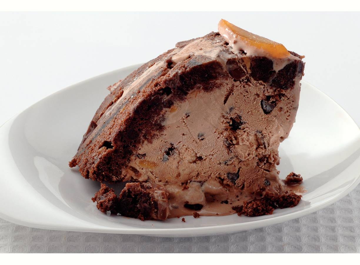 Chocoladeijstaart met sinaasappel