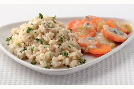 Romige risotto met wortel en gorgonzola