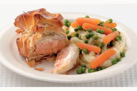 Zalmpakketjes met puree