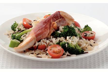 Kip in Parmaham met broccolirijst