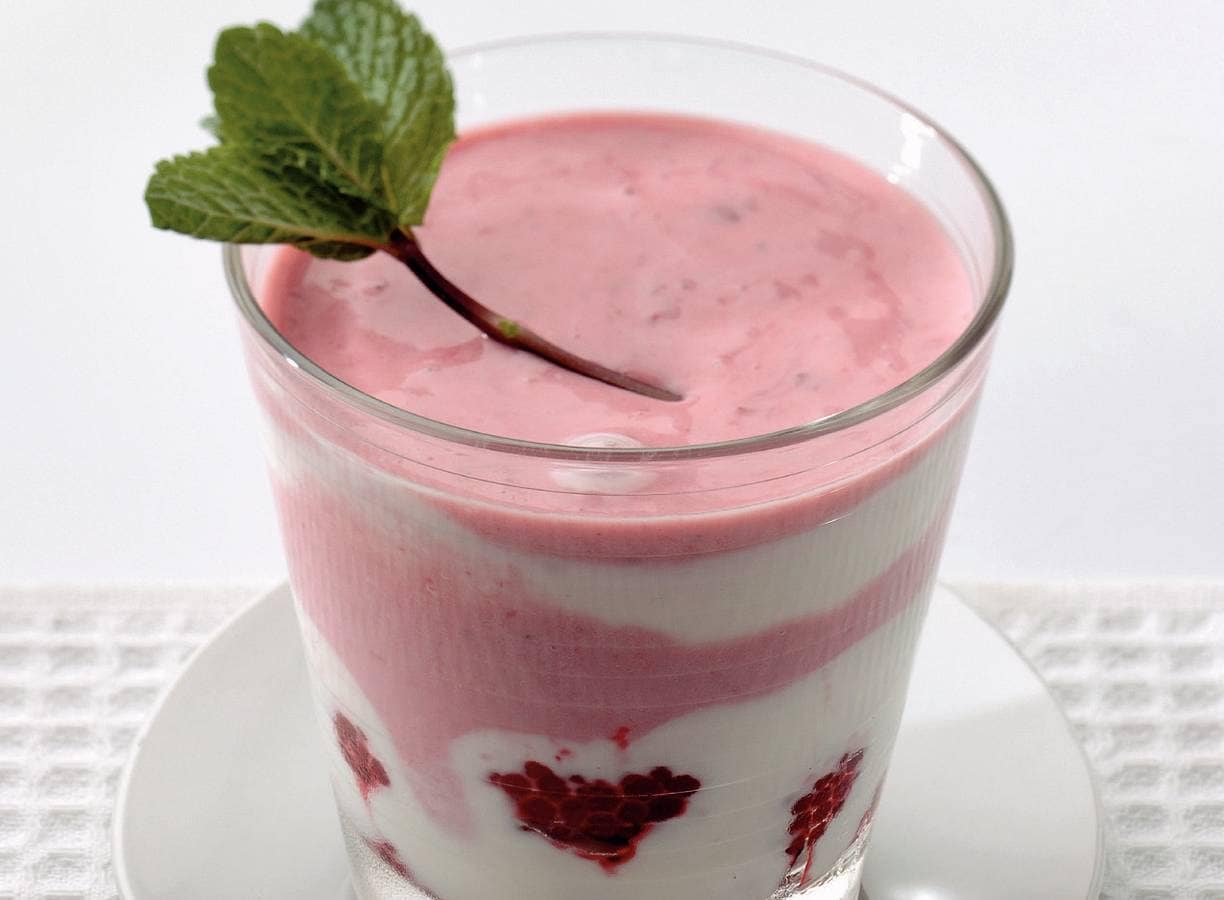 Frambozen-laagjesyoghurt
