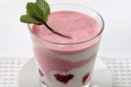 Frambozen-laagjesyoghurt