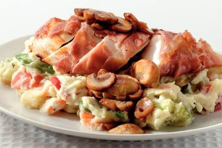 Parmakipfilet op Italiaans stamppotje