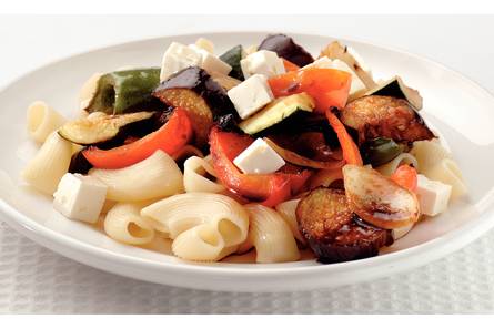 Pasta met gegrilde balsamicogroenten