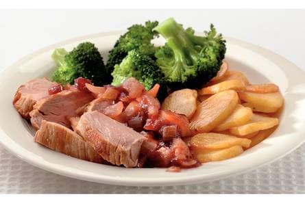 Varkenshaas met cranberry-appelsaus