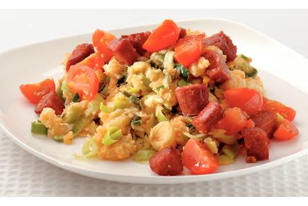 Pesto-preistamppotje met chorizo