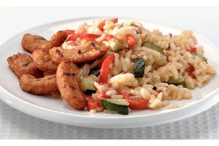 Paprikarisotto met gegrilde stukjes