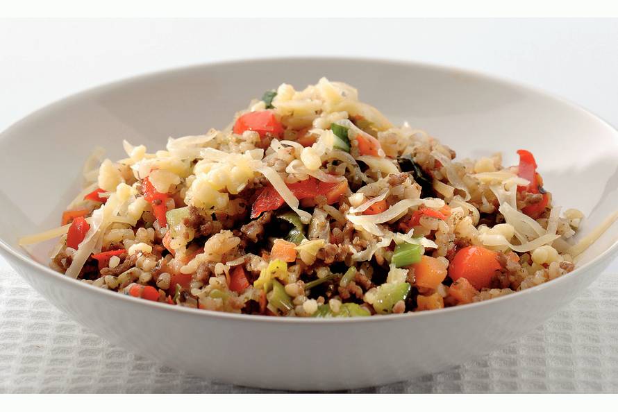 Risotto met paddenstoelen en gehakt recept Allerhande Albert Heijn