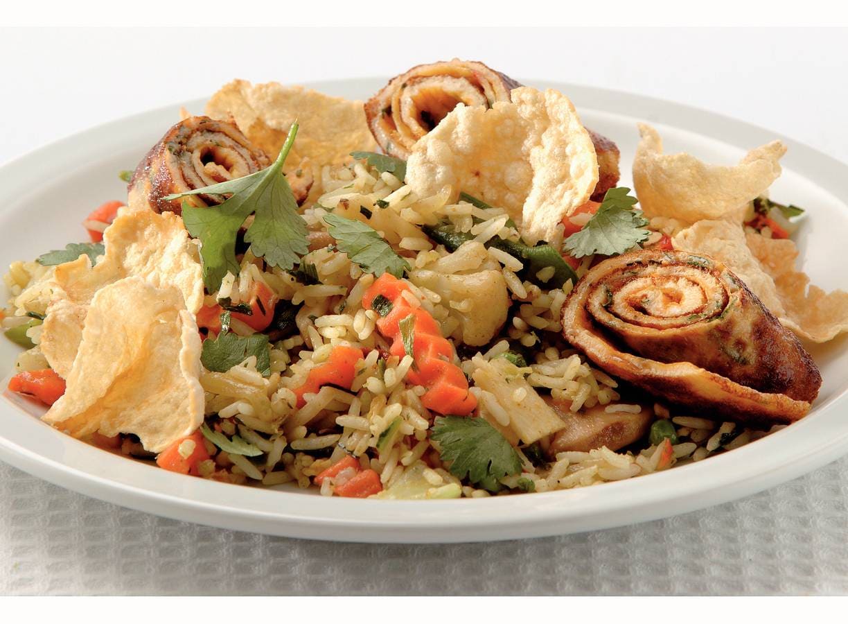 Pittige nasi goreng met knoflook