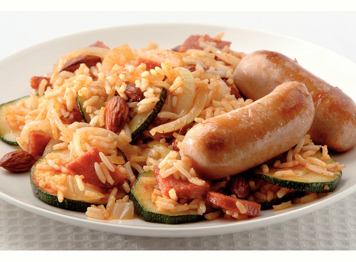 Catalaanse braadworst met courgetterijst