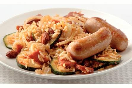Catalaanse braadworst met courgetterijst