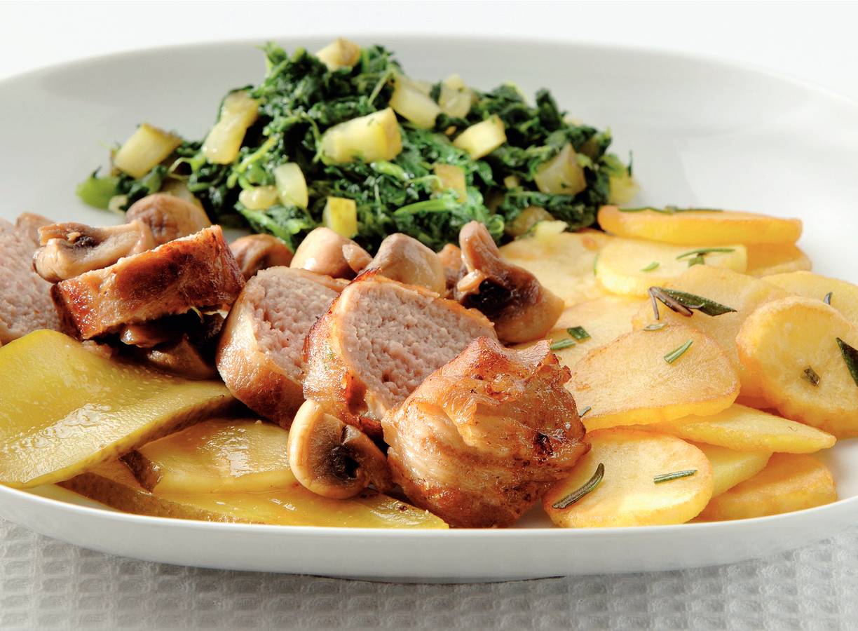 Slavinken met champignons en augurk
