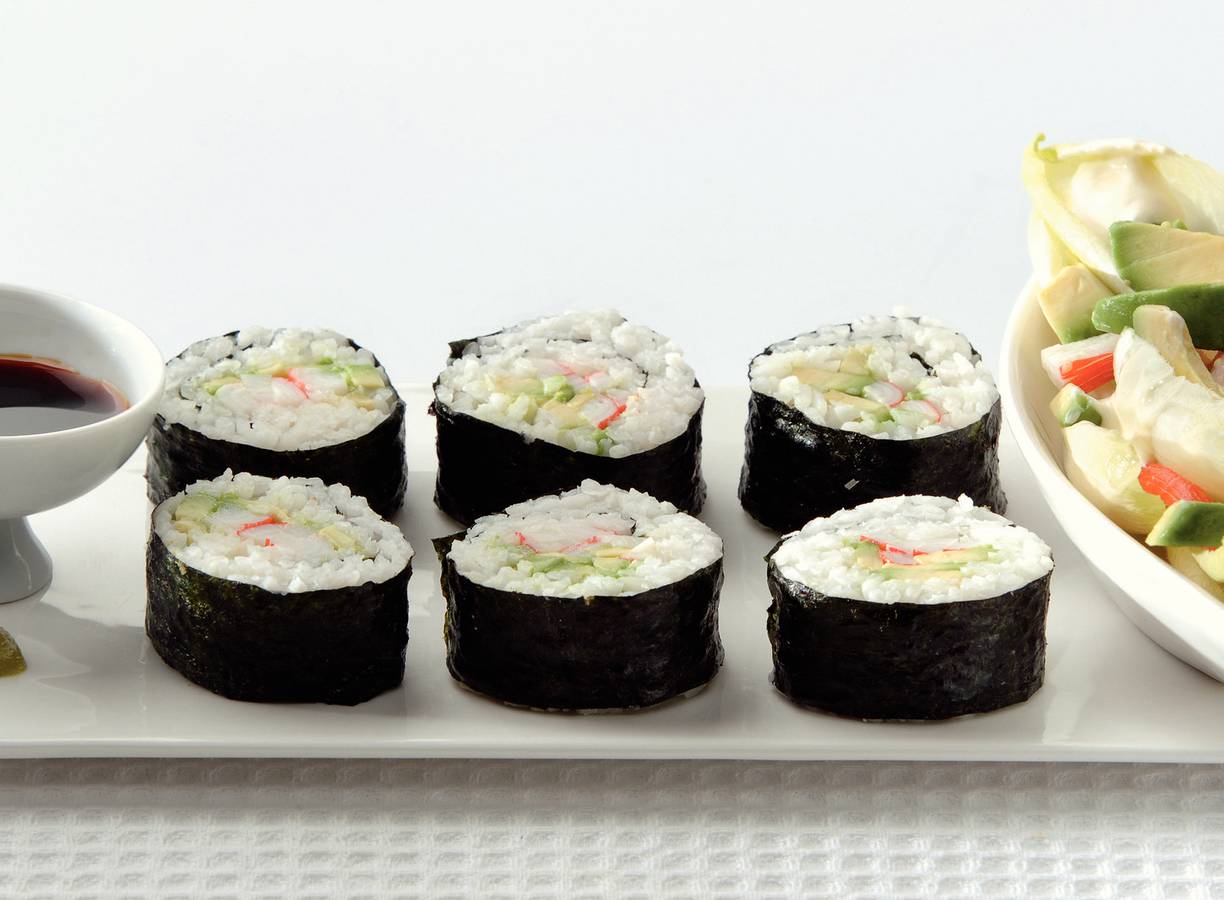 Sushi met witlofsalade