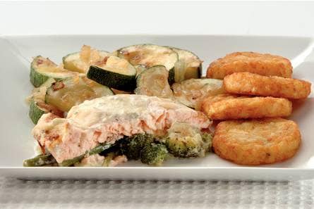 Zalm met citroencourgette