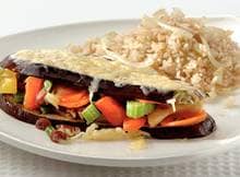 Groentelasagne met komijnrijst