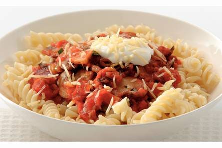 Fusilli met bospaddenstoelen