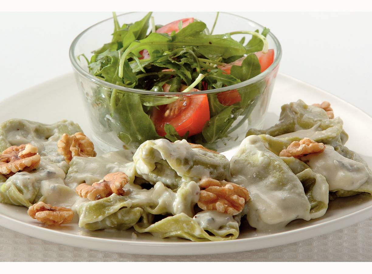 Tortelloni met roquefortsaus