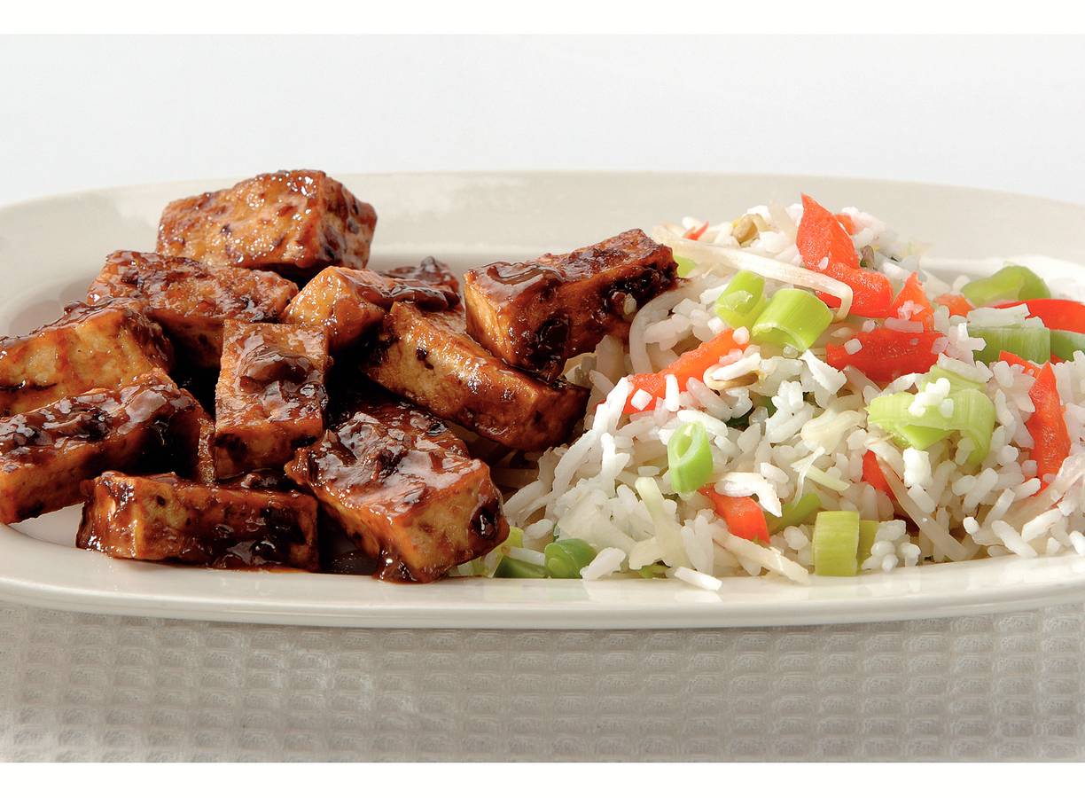 Black bean-tofu met Chinese rijst