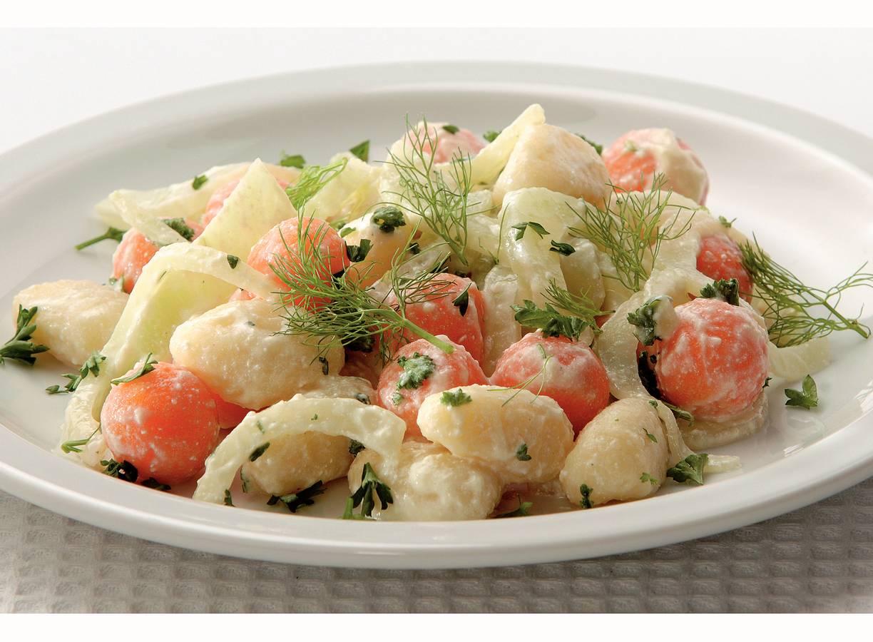 Gnocchi met venkel en kaas-mosterdsaus