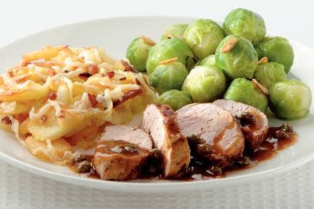 Varkenshaas met kappertjesjus