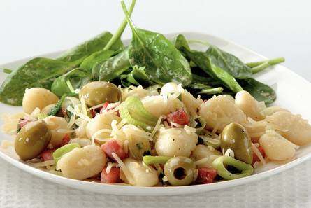 Gnocchi met spekjes en olijven