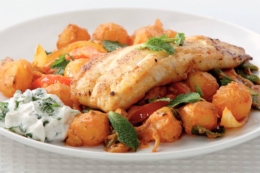 Groentecurry met tilapia recept Allerhande Albert Heijn