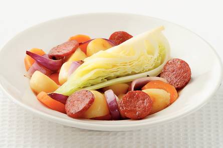 Gestoofde wintergroenten met chorizo