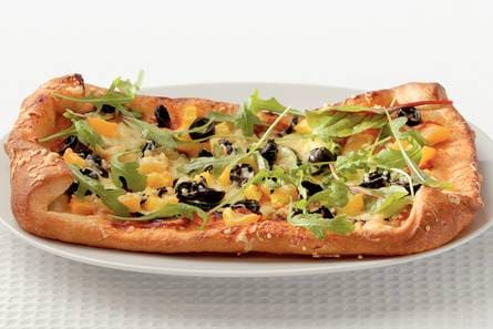 Piz­za ver­du­re met ru­co­la