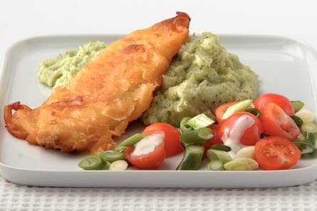 Lekkerbekje met fijne groentepuree