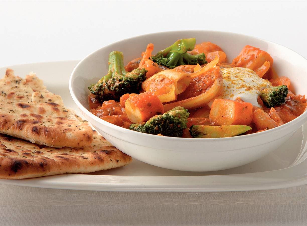 Tikka masala viscurry met zeevruchten
