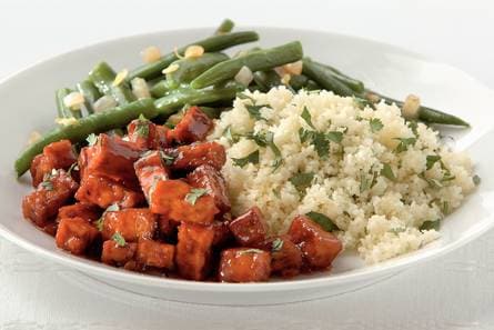 Pittige tofu met koriandercouscous