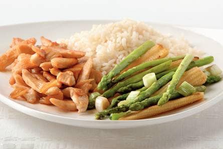 Kip met groene asperges