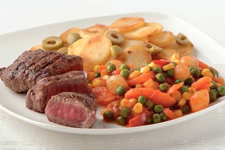 Gegrilde biefstuk met olijven