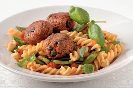 Garden Gourmet-balletjes met kappertjes en pasta