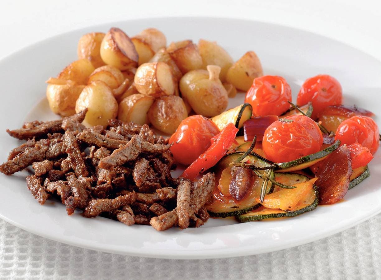 Provençaalse runderreepjes met grillgroente