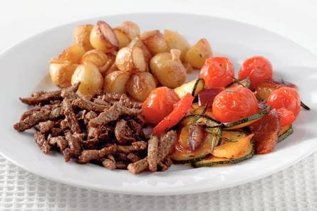 Provençaalse runderreepjes met grillgroente