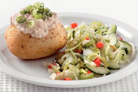 Gepofte aardappelen met makreelmousse